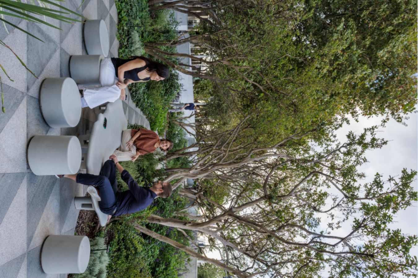 Edificio Republica - Landscaped plaza featuring custom organic concrete seating and greenery - Contract Workplaces.jpg